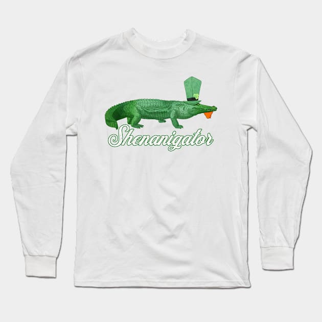 Shenanigator Funny Saint Patrick's Day Party Gift Long Sleeve T-Shirt by grendelfly73